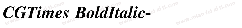 CGTimes BoldItalic字体转换